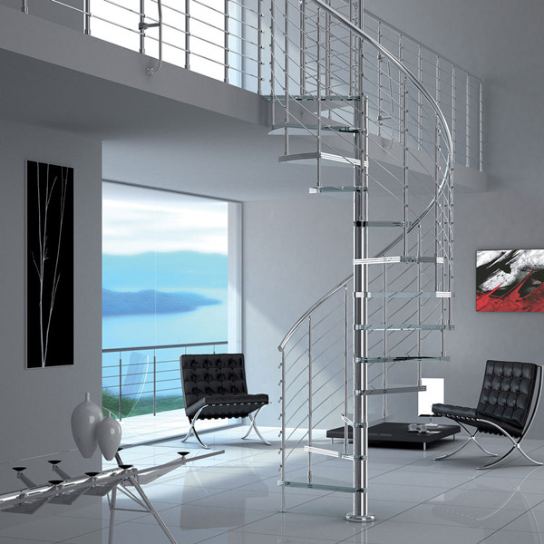 Spiral stairs interior staircase with tread 