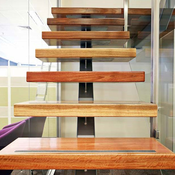 american oak wooden steps for straight staircase - 副本