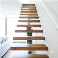 Modern Popular Wood floating staircase interior wooden Stair  - 副本