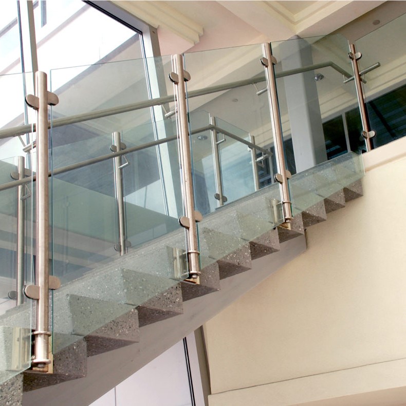 Personal Design Balcony Stainless Steel Glass Railing For Staircase