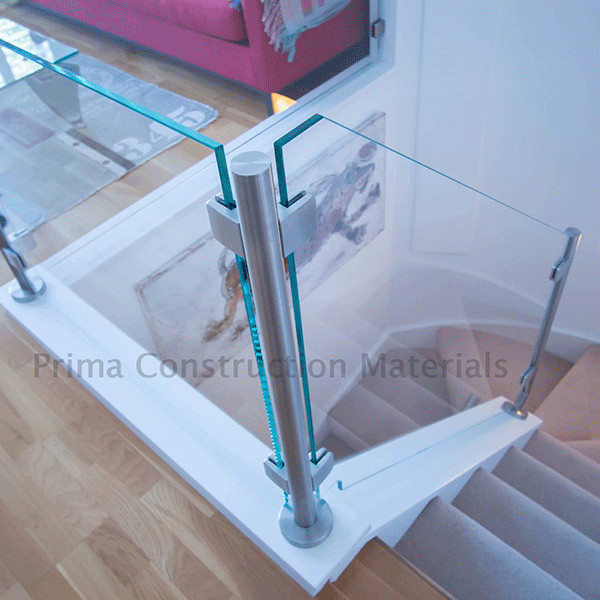 Steel Railing Glass Tempered Glass Led Glass
