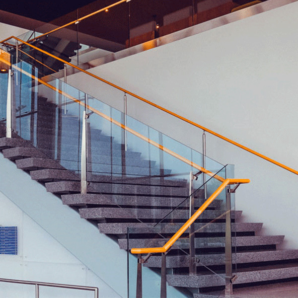pvc handrail for glass railing post design