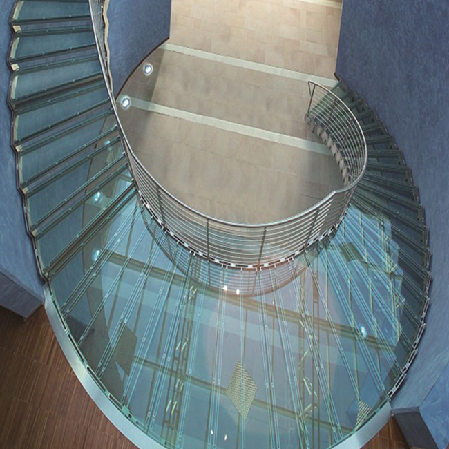 used spiral curved stainless steel staircase design