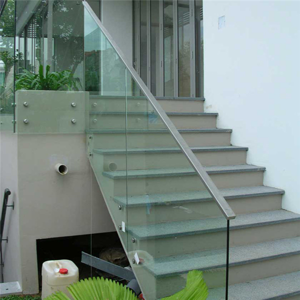 Frameless Glass Railing Systems indoor white balustrade-JJ08