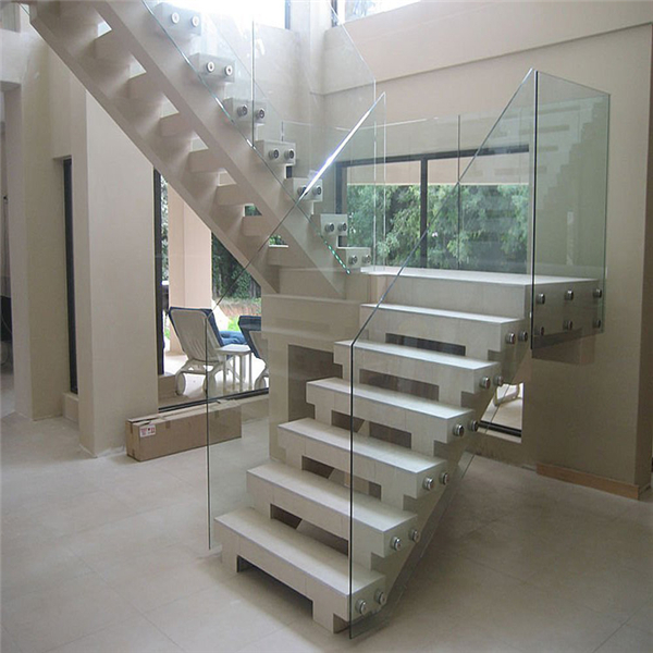 Glass Standoff Hardware carved wood balustrade-JJ34