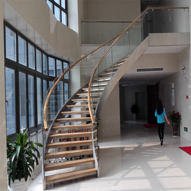 Staircase glass railing designs curved staircase cost