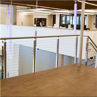 Modern Outdoor Indoor Floor Mounted Stainless Steel Cable Deck Railing