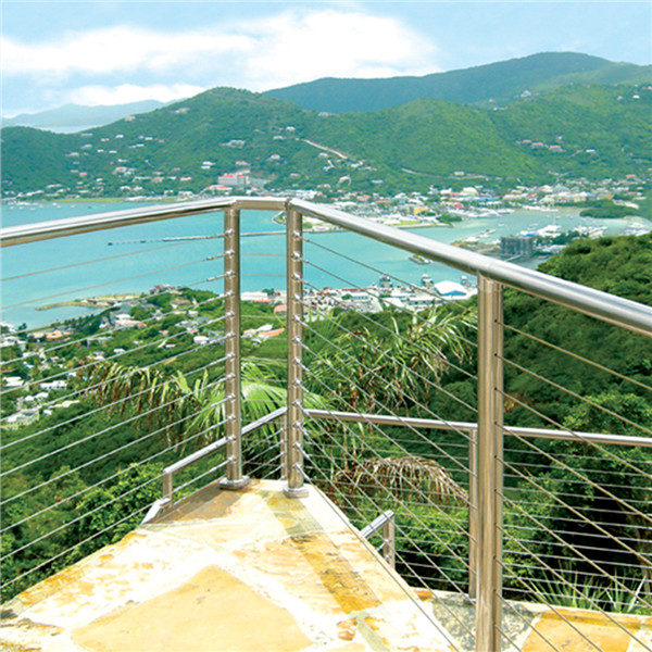 Simple design for cable railing stairs stainless steel handrails