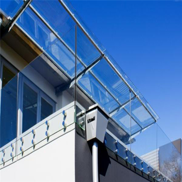 Indoor stair glass railing standoff stainless steel balustrades prices-JJ70