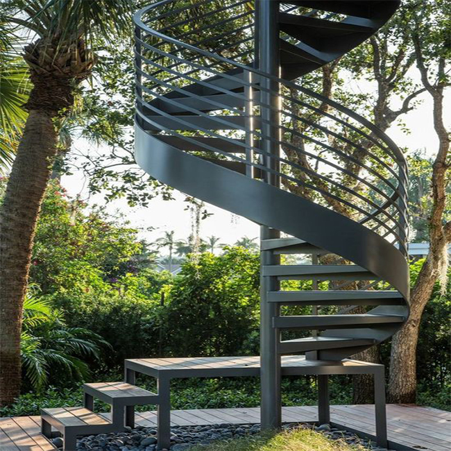 Outdoor Cheap Iron Spiral Staircase Metal Anti-Rust Steel Staircase