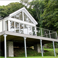 Modern style cable railing 316 stainless steel wire balustrade for balcony