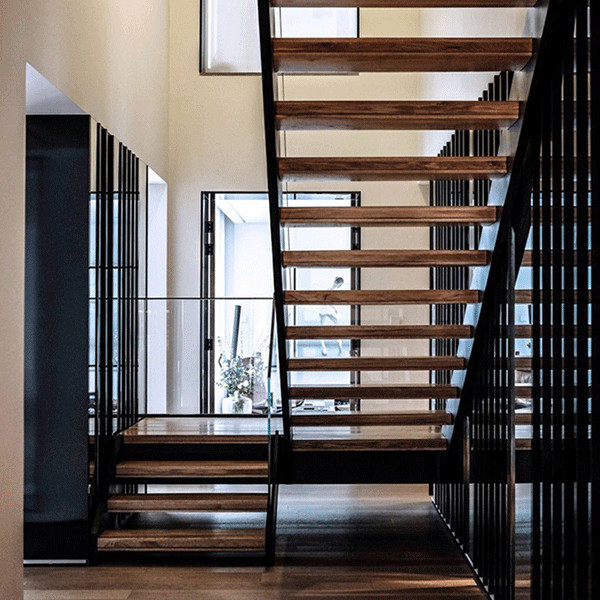 Modern stair floating straight  bunk bed stairs