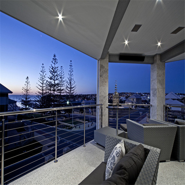 316 stainless steel pipe railing fence system designs for balcony