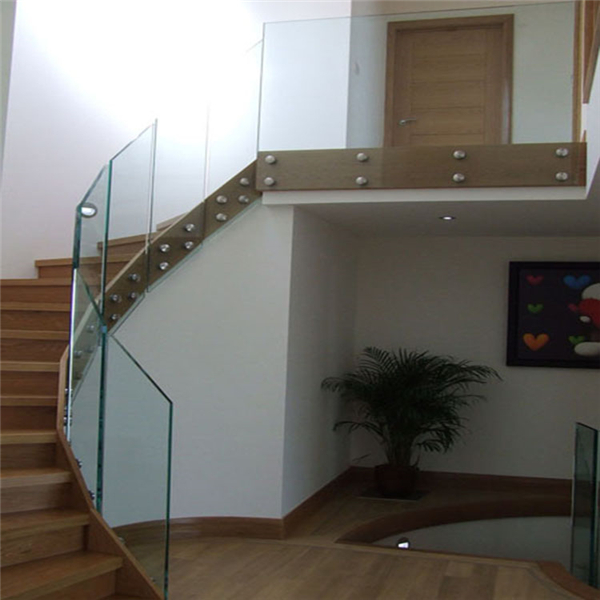 Stair glass railing standoff exterior balustrades-JJ74