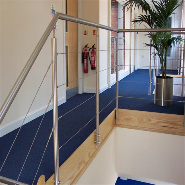 Balcony stainless steel cable deck railing design
