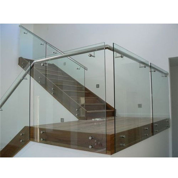 Polished Stainless Standoff stair acrylic balustrade-JJ115