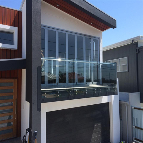 Customized railing designs standoff glass railing aluminium glass balustrade-JJ121