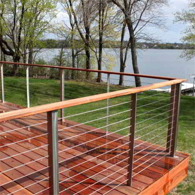 Cable fence railing system/balcony wire rope railing 