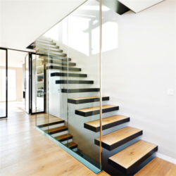 Foshan wood steps straight staircase
