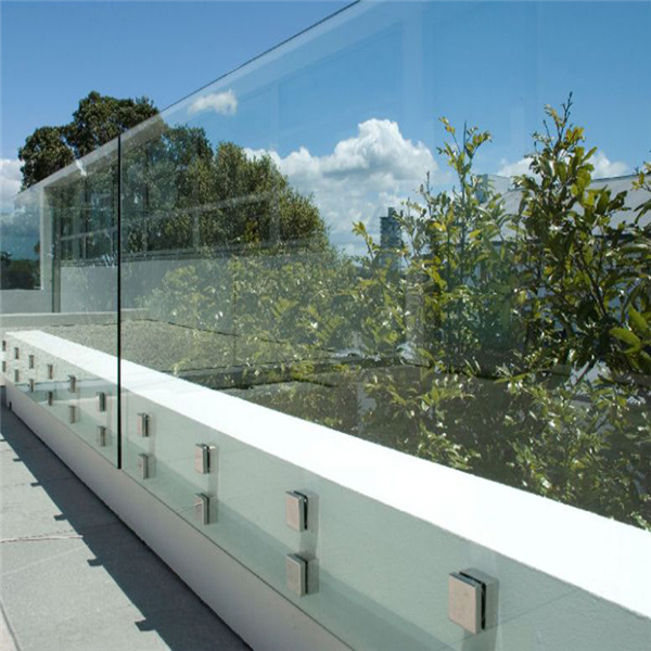 Staircase glass standoff railing frameless glass balustrade spigots-JJ131