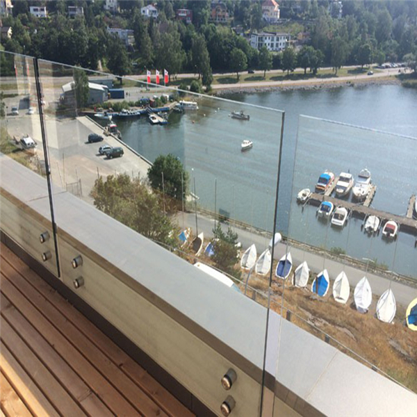 Customized railing design standoff balustrade en verre pour restaurant-JJ137