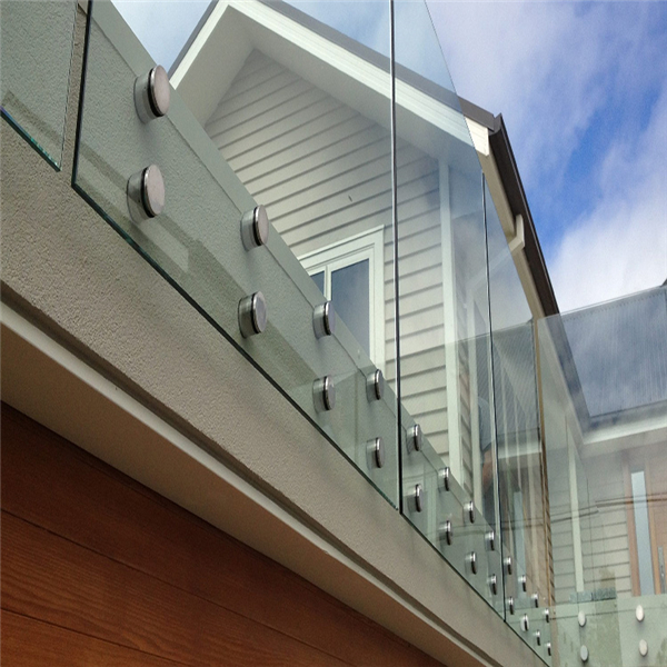 Standoff glass stair staircase railing  decorative balustrade-JJ141
