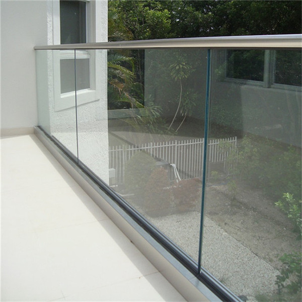U Channel Glass Railing Outside Glass Railing Balcony Top Mounted U Channel 