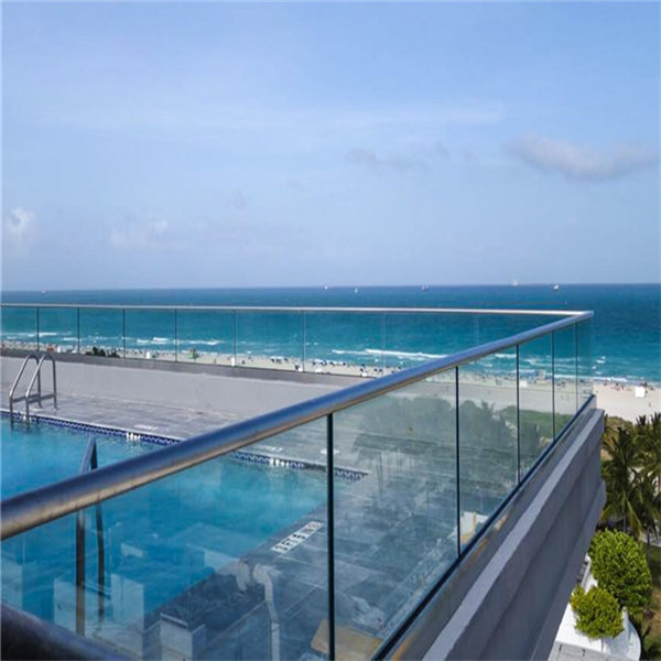 U channel base for frameless glass railing Aluminium