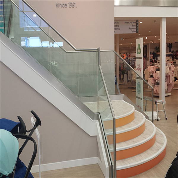 laminated glass railing custom aluminium profile