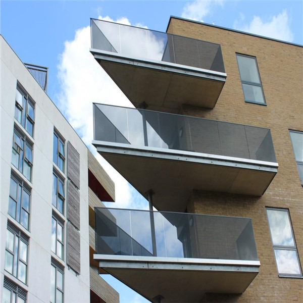 house deck railing aluminum u channel glass design