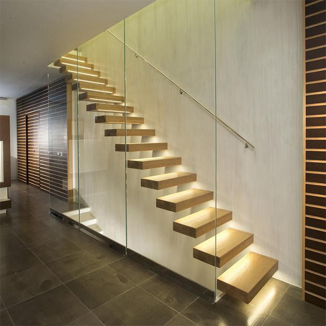 modern house led lighting staircase design indoor floating stairs