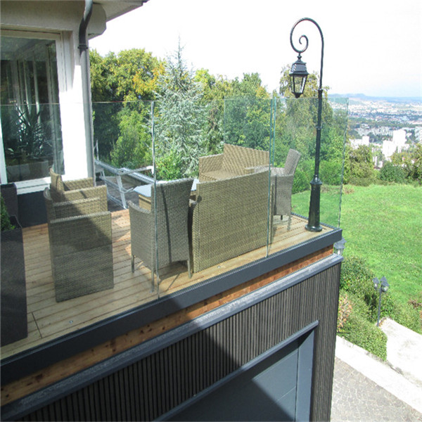 U Channel Glass Balustrade Railing For Laminated railing