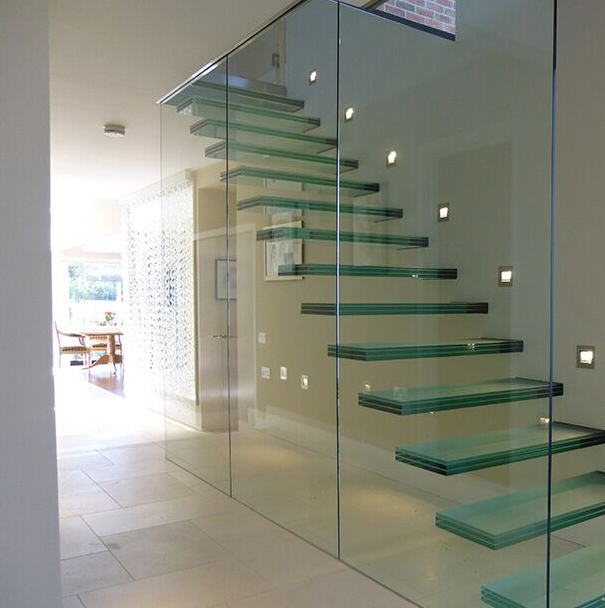 200KG Stainless steel economic glass staircase step fitting glass stair holder with riser