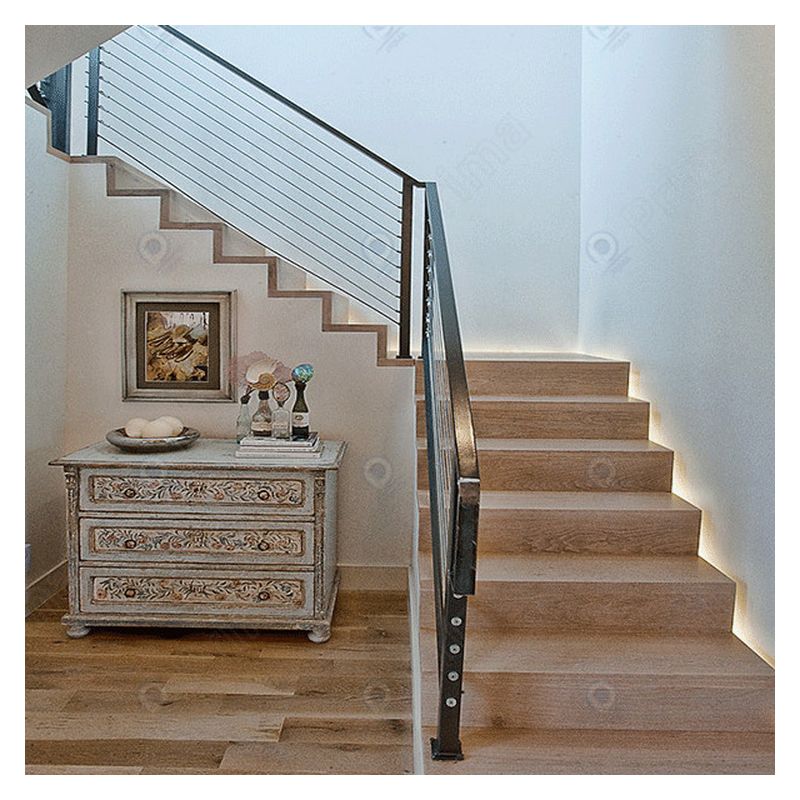 Customized U Channel Beam Straight Staircase