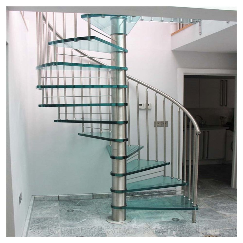 Customized Glass Tread Spiral Staircse