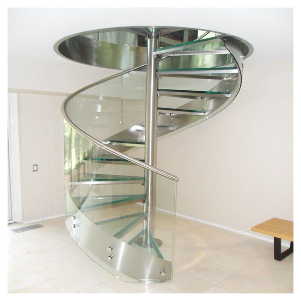 customized side board beam spiral staircase