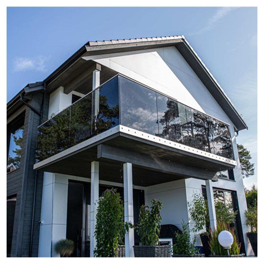 PRIMA modern customized u channel glass railing