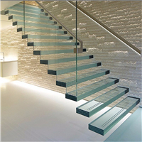 Best price Modern style interior crystal floating staircase