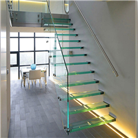 luxury staircase Interior glass staircase floating staircase 