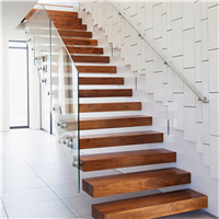 Top Quality Design Modern Wood Floating Staircase for villa