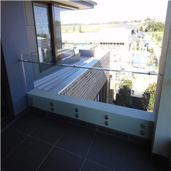Side fixed glass standoff railing with 50mm Button fixings